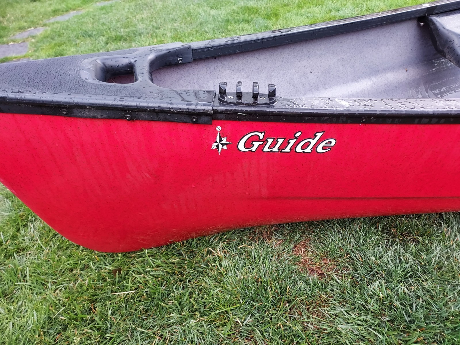 14 FT OLD TOWN CANOE WITH ACCESSORIES 2 ANCHORS 2 SEATS 3 PADDLES ORIGINAL OWNER