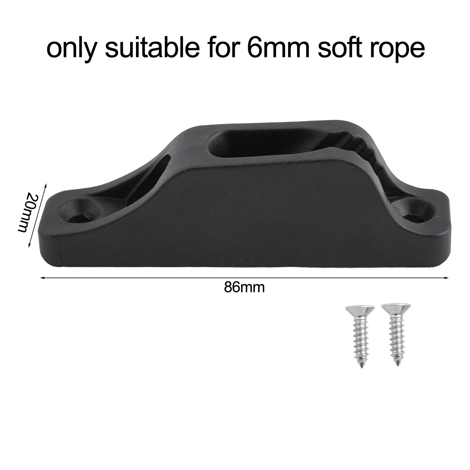Dark Nylon Cleat Easy To Adjust Easy To Adjust While Sailing Colour Dark