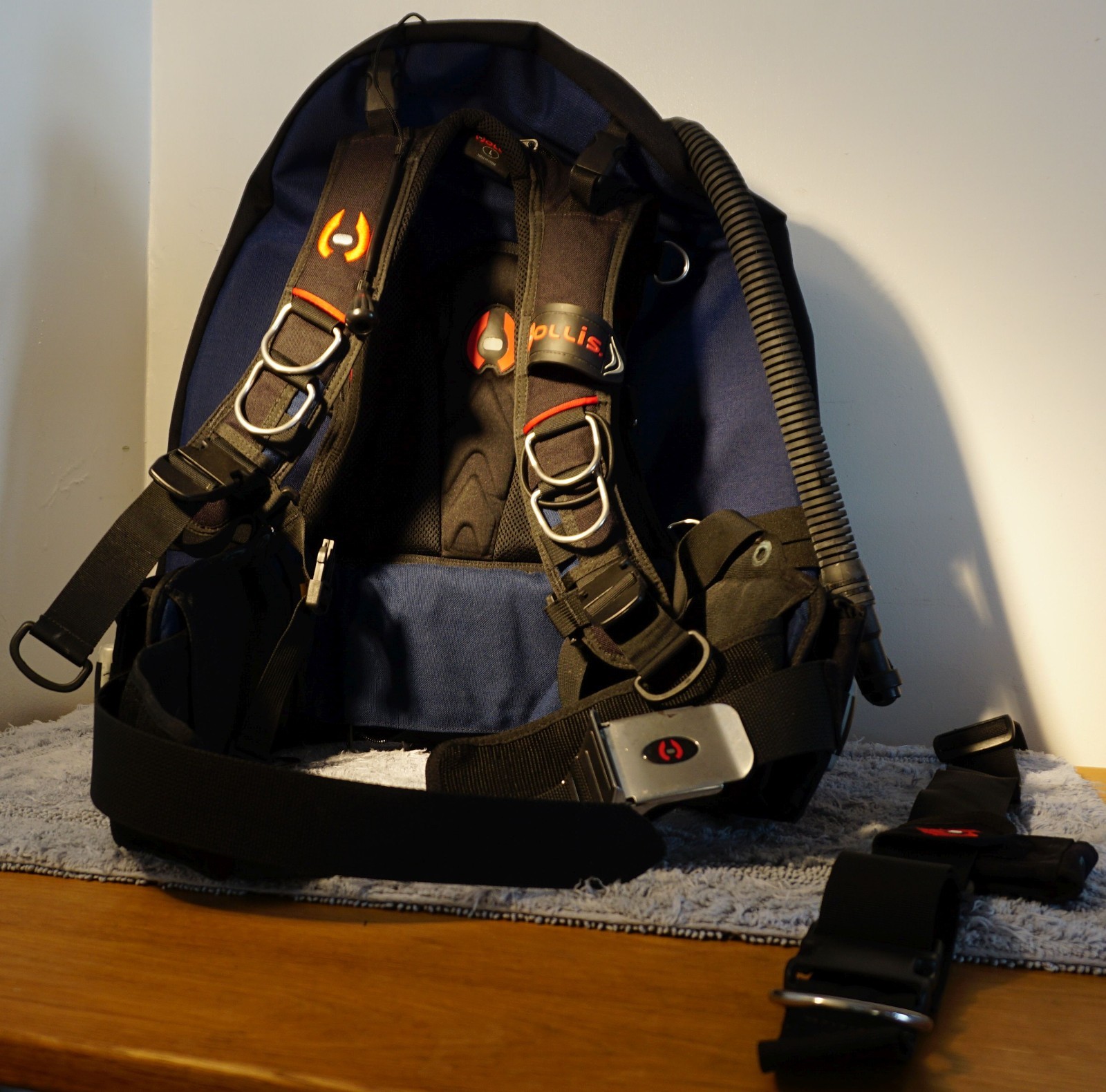 Hollis HD 100 Tec/Rec BCD Large L Blue Near Mint 47 Lbs Lift 210 SN 281508