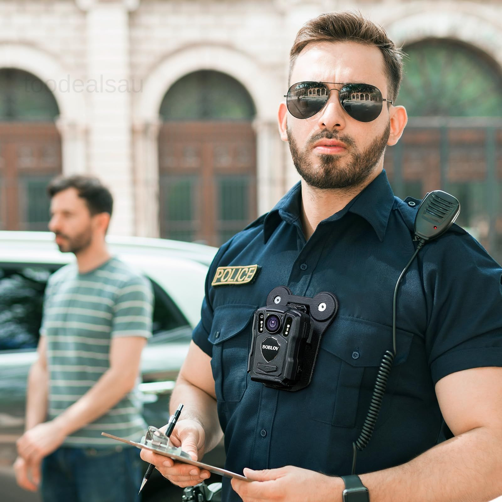 Body Camera Magnet Mount, 6pcs Magnets Style, one pair, Black