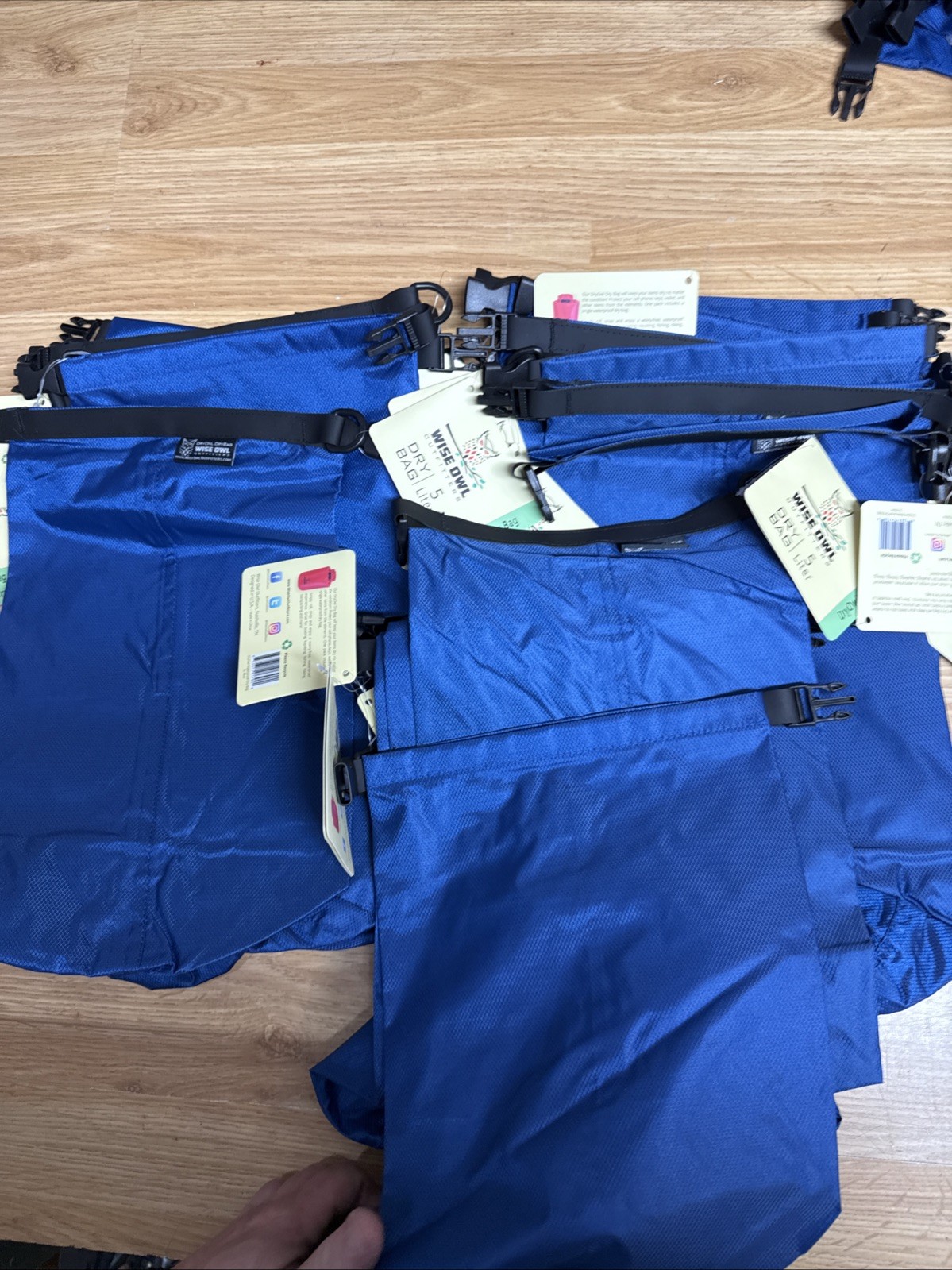 Lot Of 25 Wise Owl Blue 5L Waterproof Dry Bags