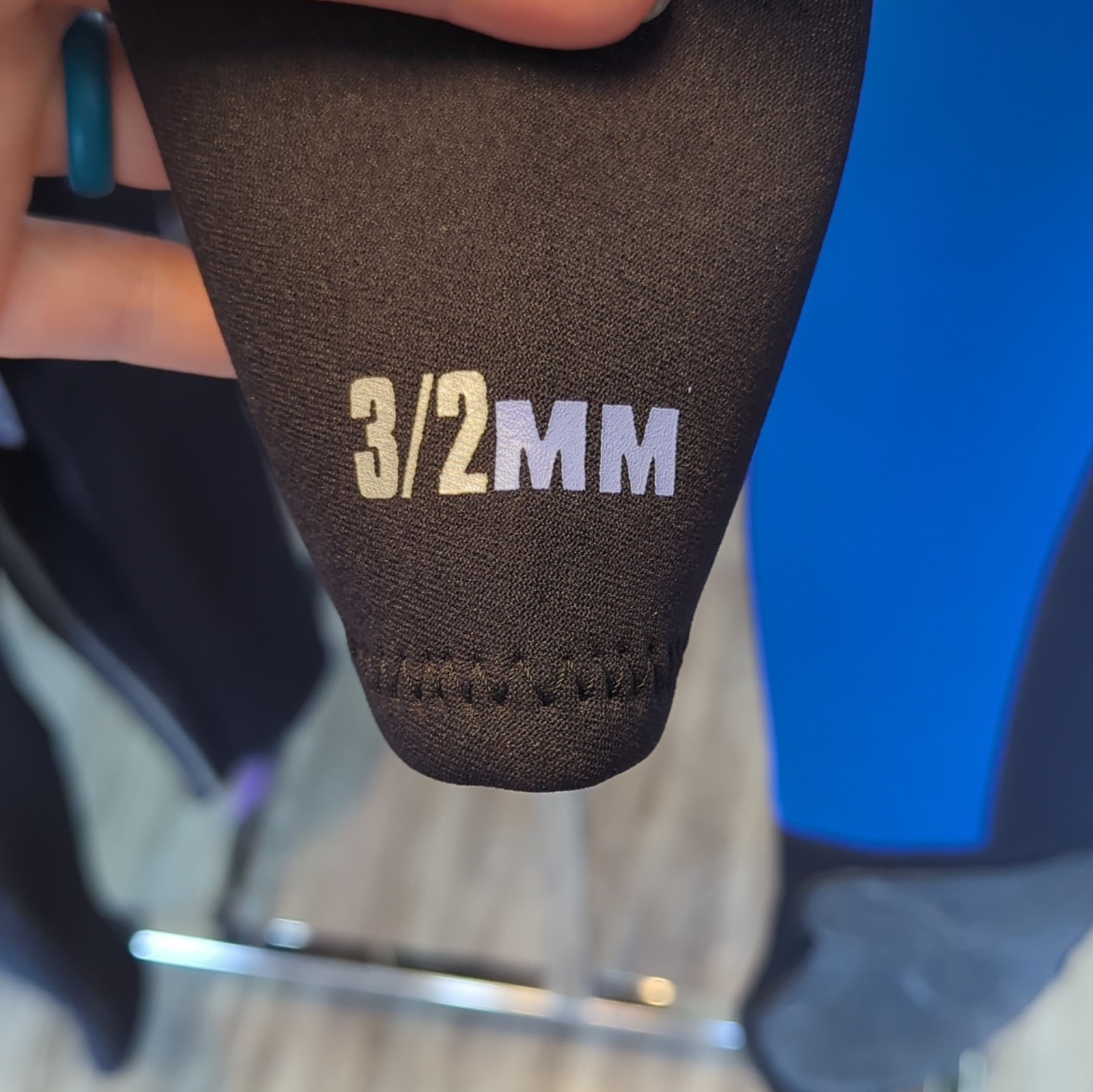 Scuba Max Youth Wetsuit 3/2mm Size 4 Blue Black Neoprene Suit Made in Thailand