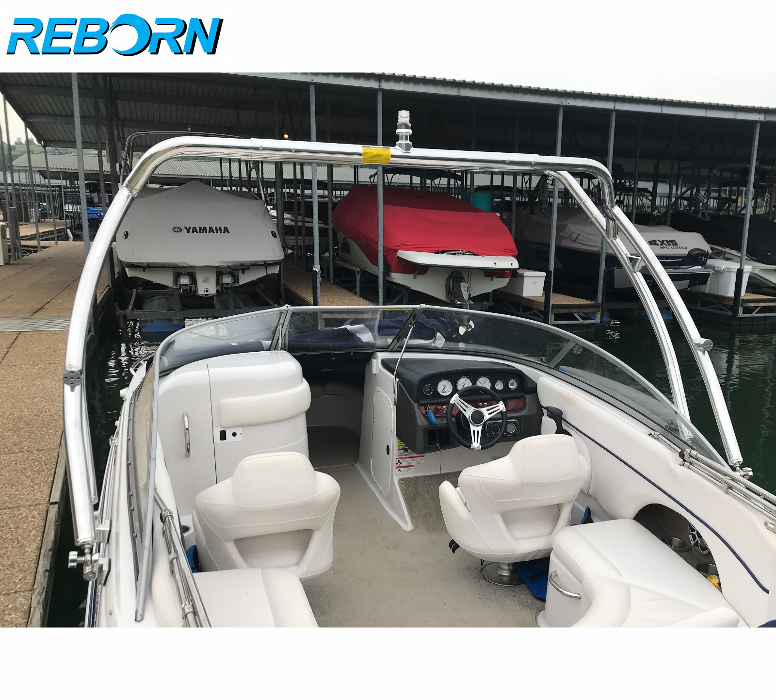 Reborn Launch Forward-facing Boat Wakeboard Tower polished Easy Installable