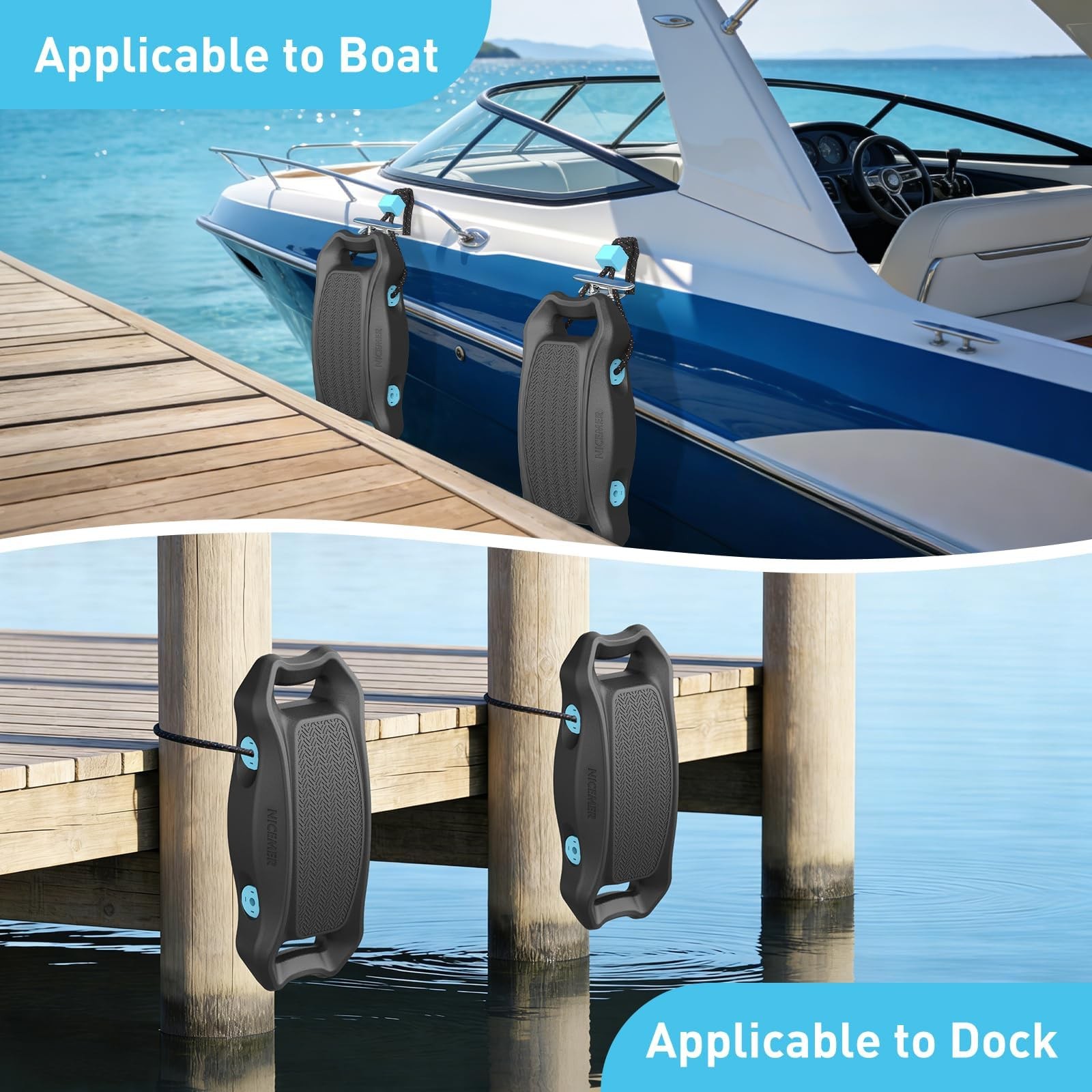 Boat Fenders Easy to Use Bumper for Docking Portable Bumpers with Extra-Long …