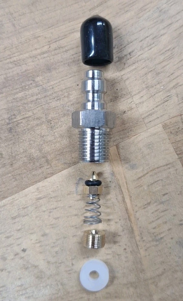 Male Foster Fitting 8mm With M10 *1 Male Threads. Stainless Steel.
