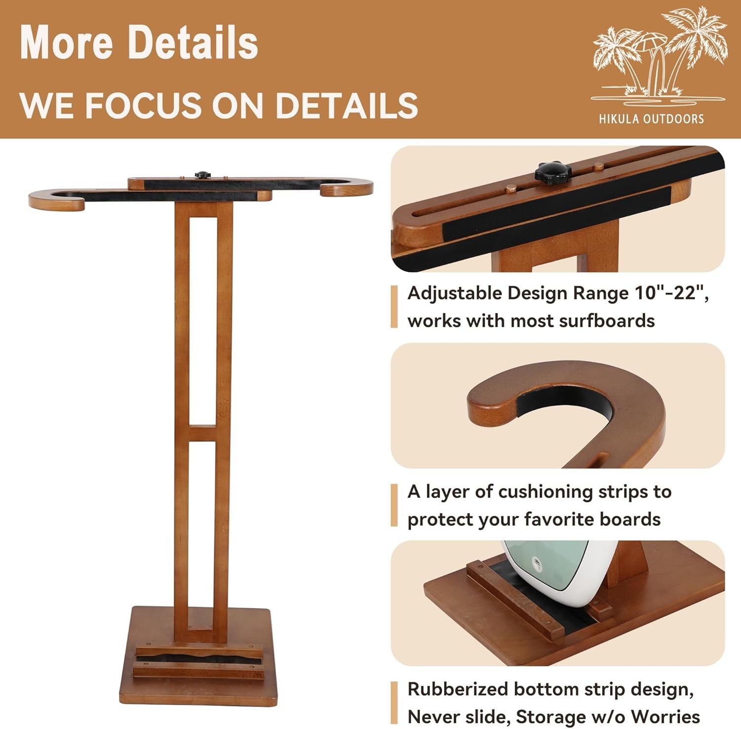 Surfboard Stand Racks, Indoor Display Stand Shortboard and Longboard Organizer