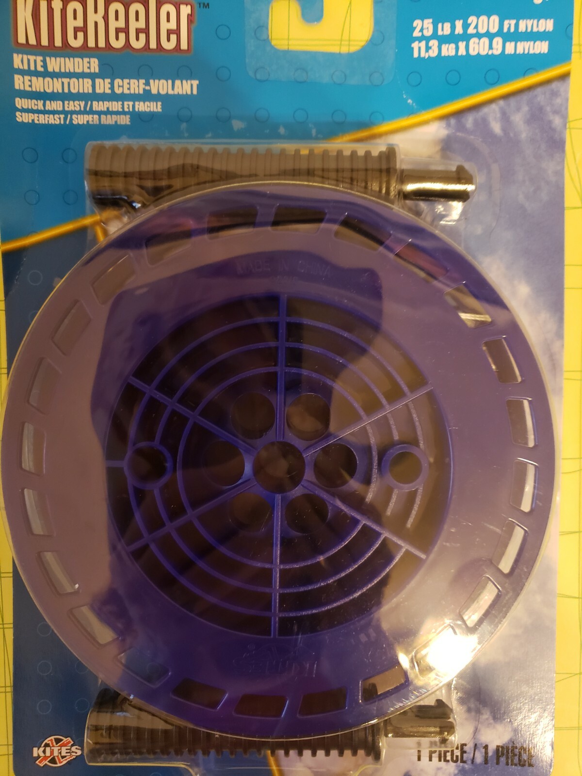 KITEREELER Winder 25 lb & 200 ft. NYLON String VARIOUS COLORS!! NEW