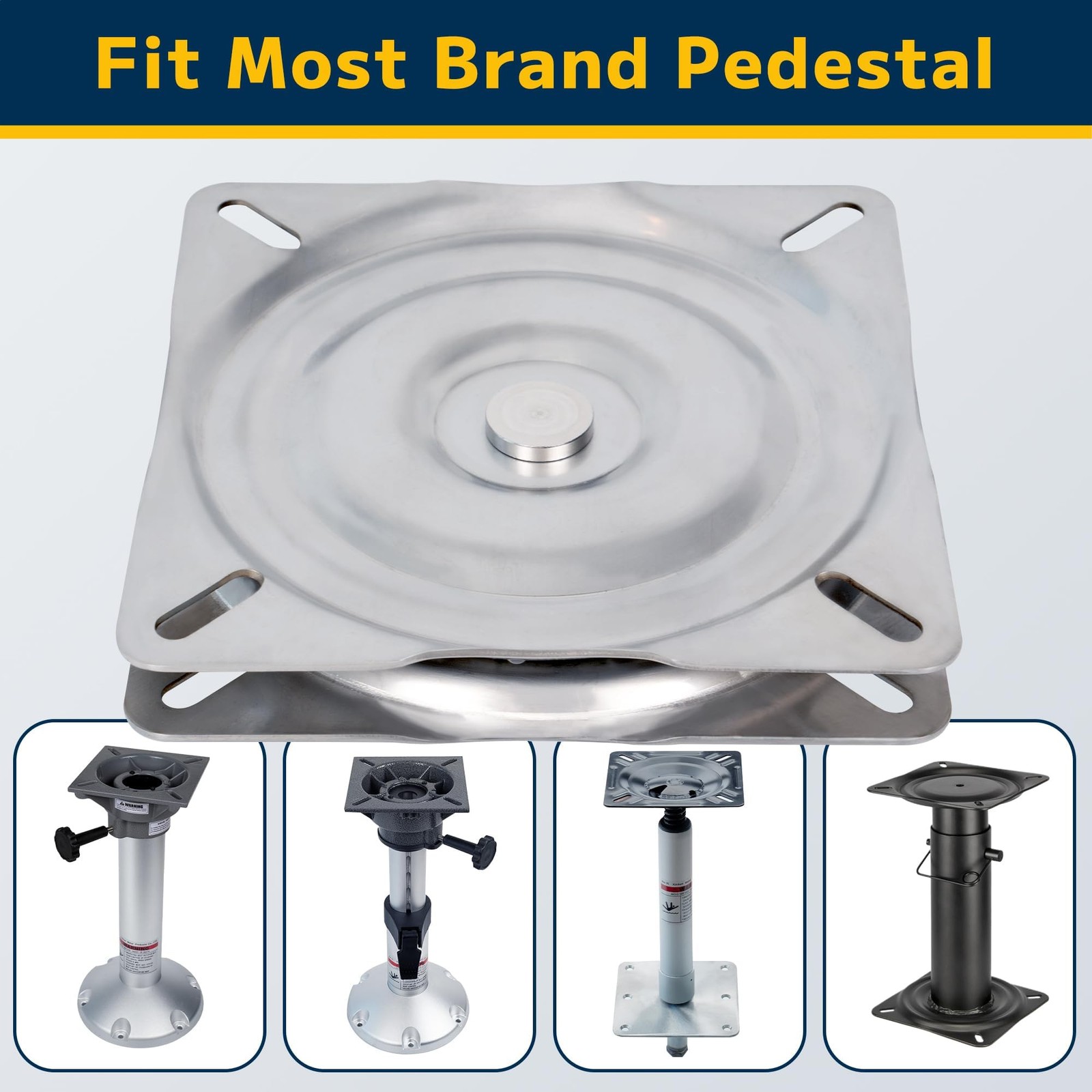 marinexplore Boat Seat Swivel,Stainless Steel Seat Swivel Mount Base for Bass…