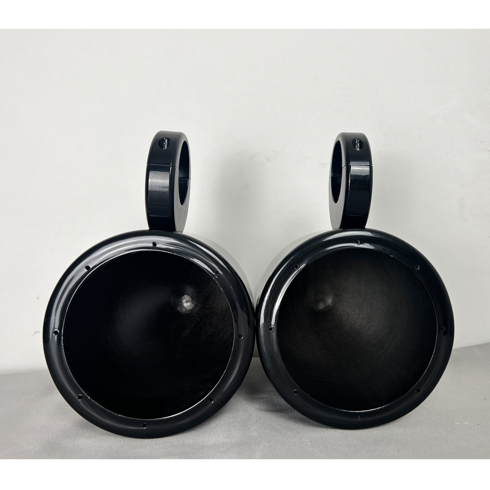 6.5in Black Coated Aluminum Wakeboard Speaker Pods Enclosures in Pair