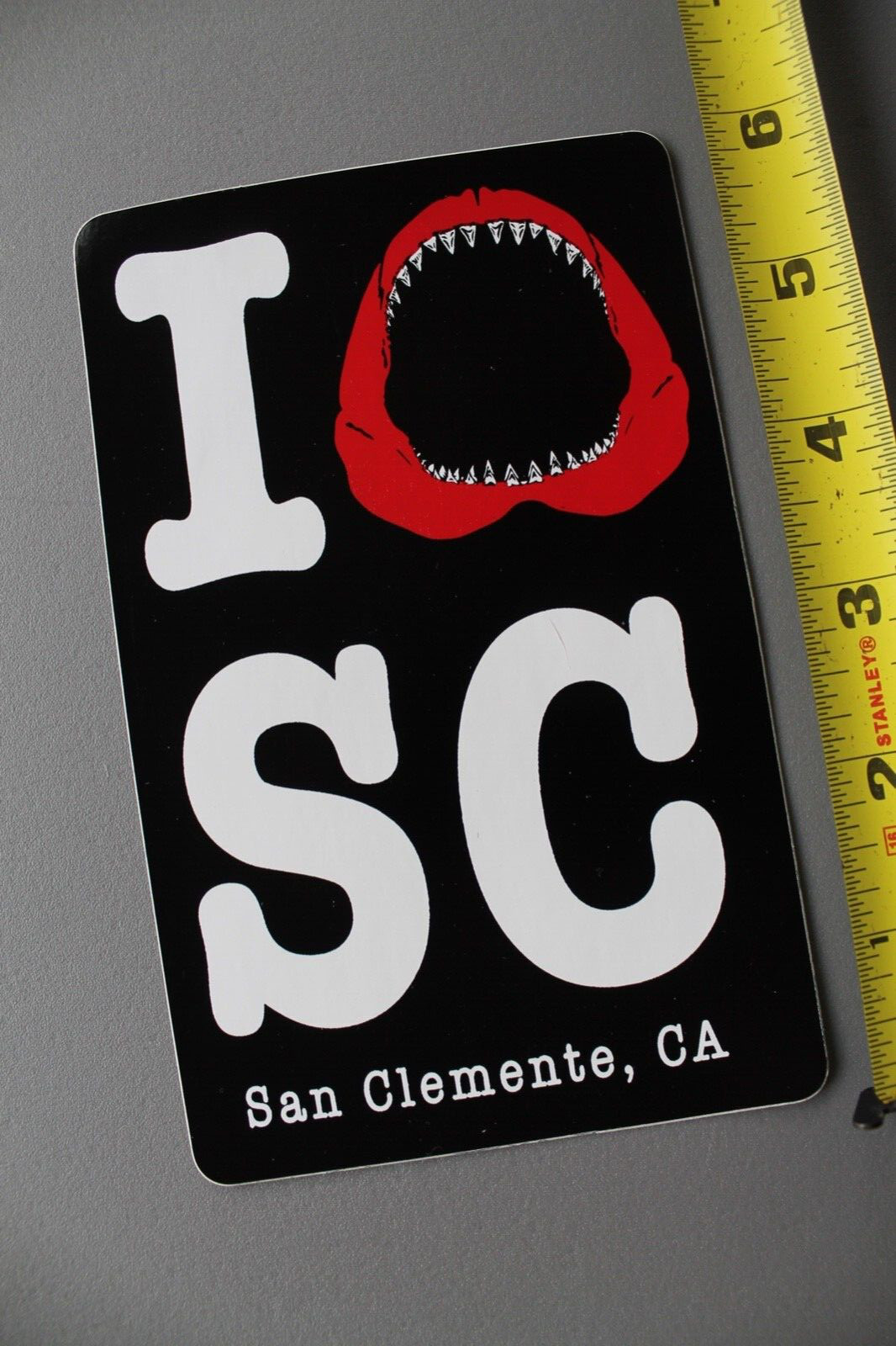 I Love San Clemente SC CA Shark Teeth Orange County V55B Vintage Surfing STICKER