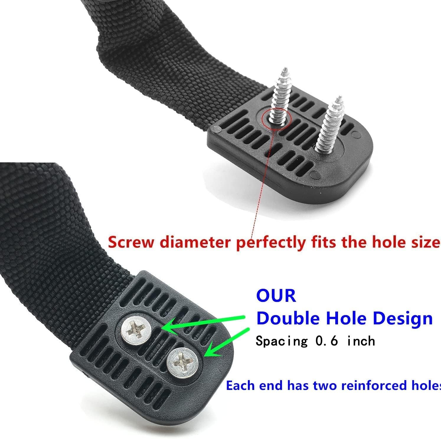 Kayak Replacement Handles Double Hole 4 Pack Rubber Kayak Pull Carry Handle w…