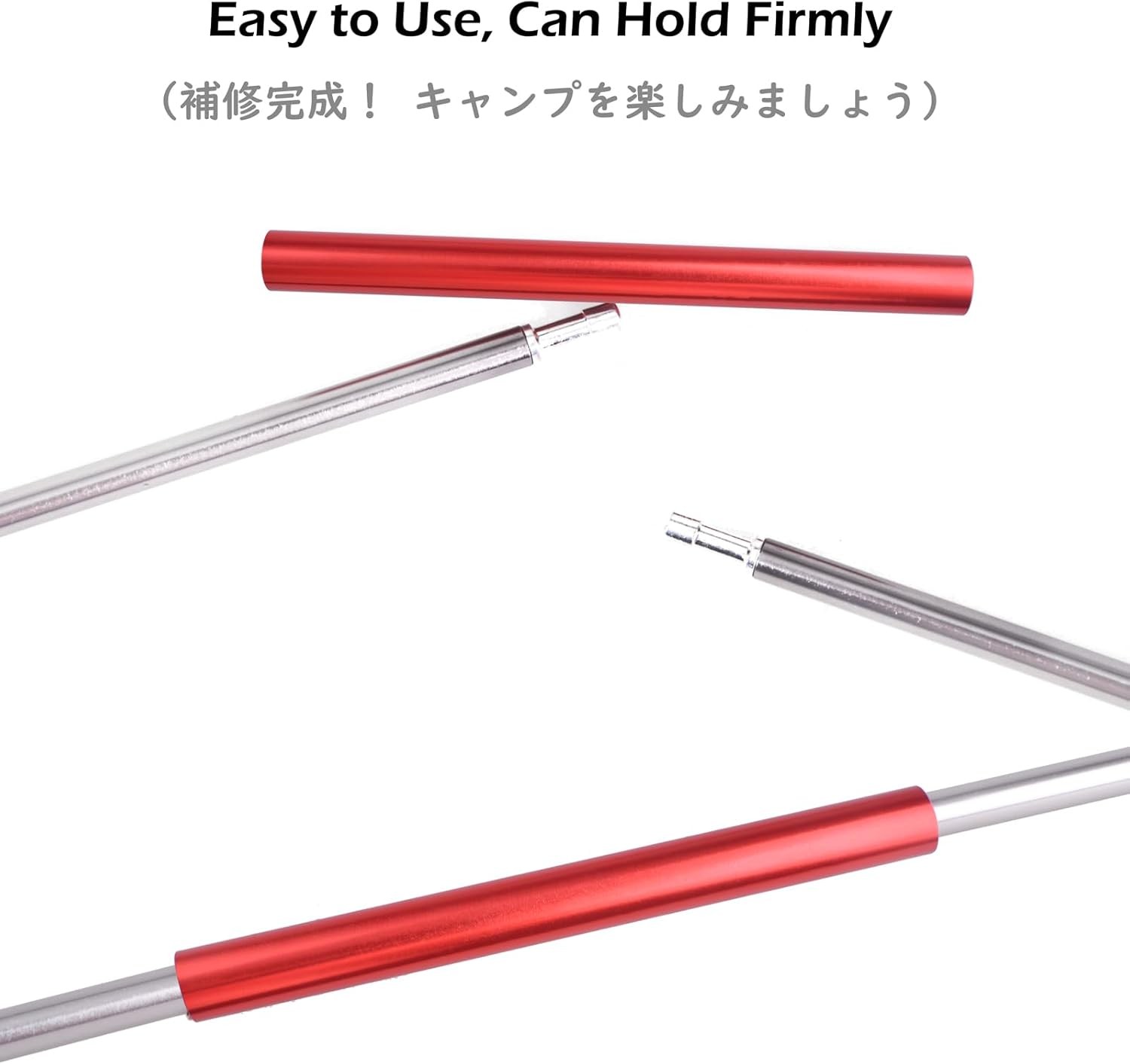 TRIWONDER Tent Pole Repair Splint Kit Spare 11mm, Silver – 10 Pack