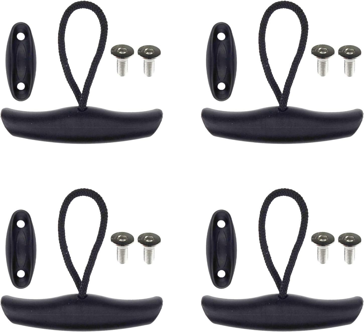 4 Pack Kayak Carry Pull Handle T-Handle with Cord and Pad Eyes Screws