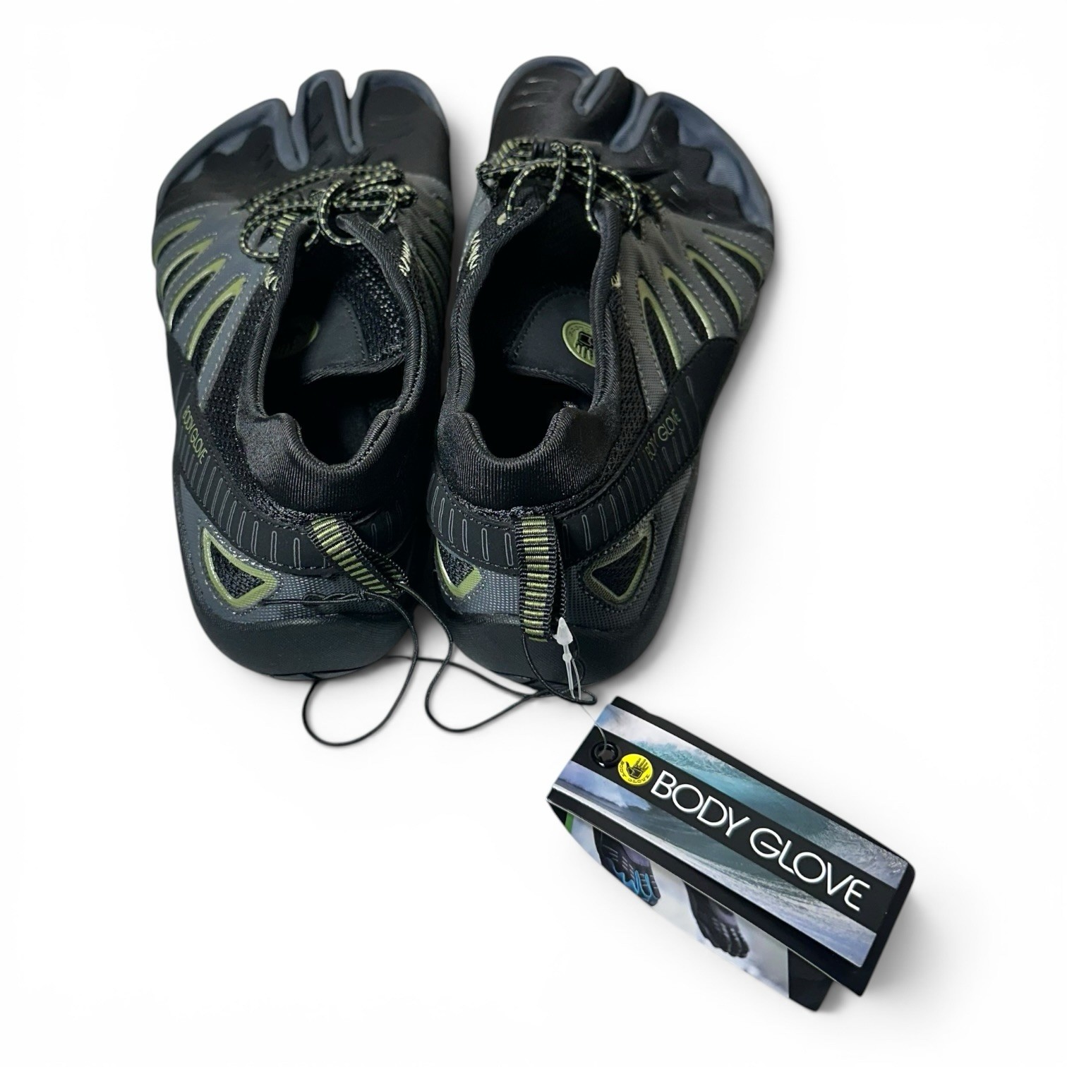 Body Glove 3T Barefoot Warrior Men’s Water Shoes, Size US 10, Black/Aloe