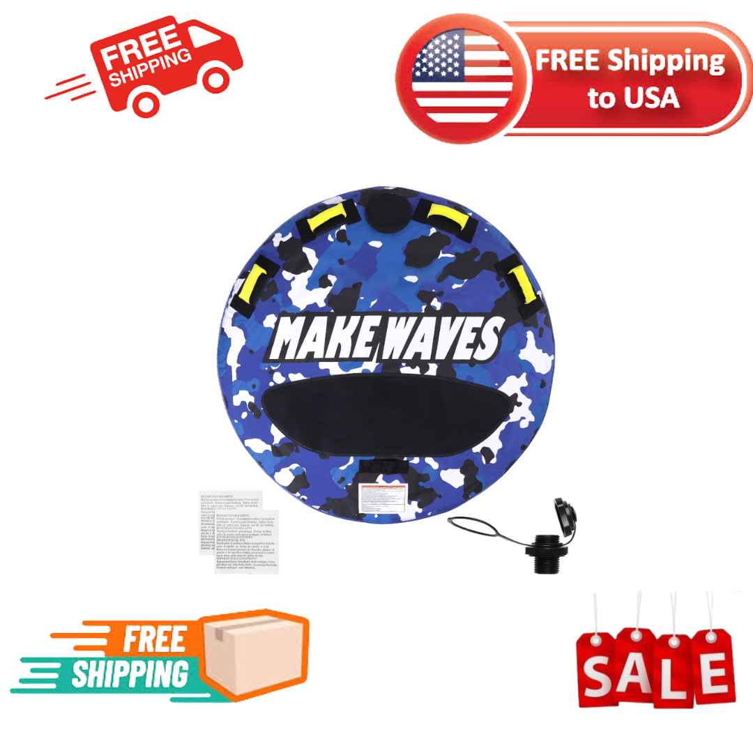 Uimoso Inflatable Towable Tube Round Tube for Boating 1-2 Rider Water Sport