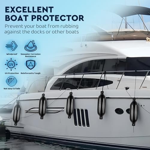 DaisyInner 4 Pack Boat Bumper for Docking Inflatable Boat Fenders with 4 Boat…
