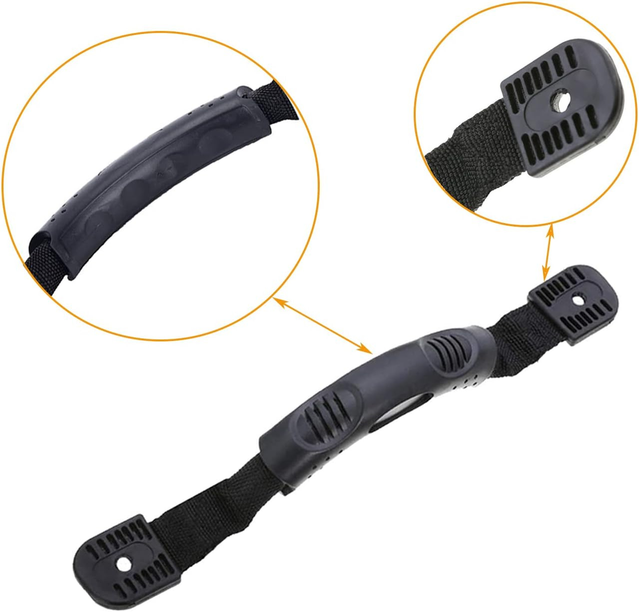 2 Pcs Kayaks Canoe Side Mount Handles Replacement with Bungee Cord Paddle Hol…