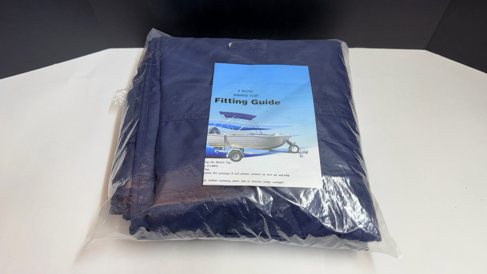 4 Bow Bimini Top Replacement Cover Marine Grade Waterproof Navy Blue