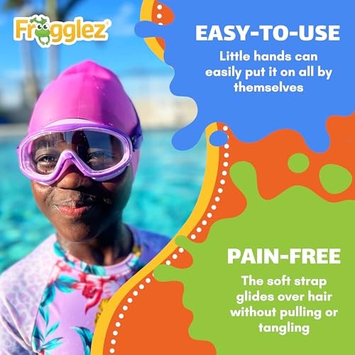 Youth Wide View Anti-Fog Crystal Clear Swim Goggle Mask for Kids under Purple