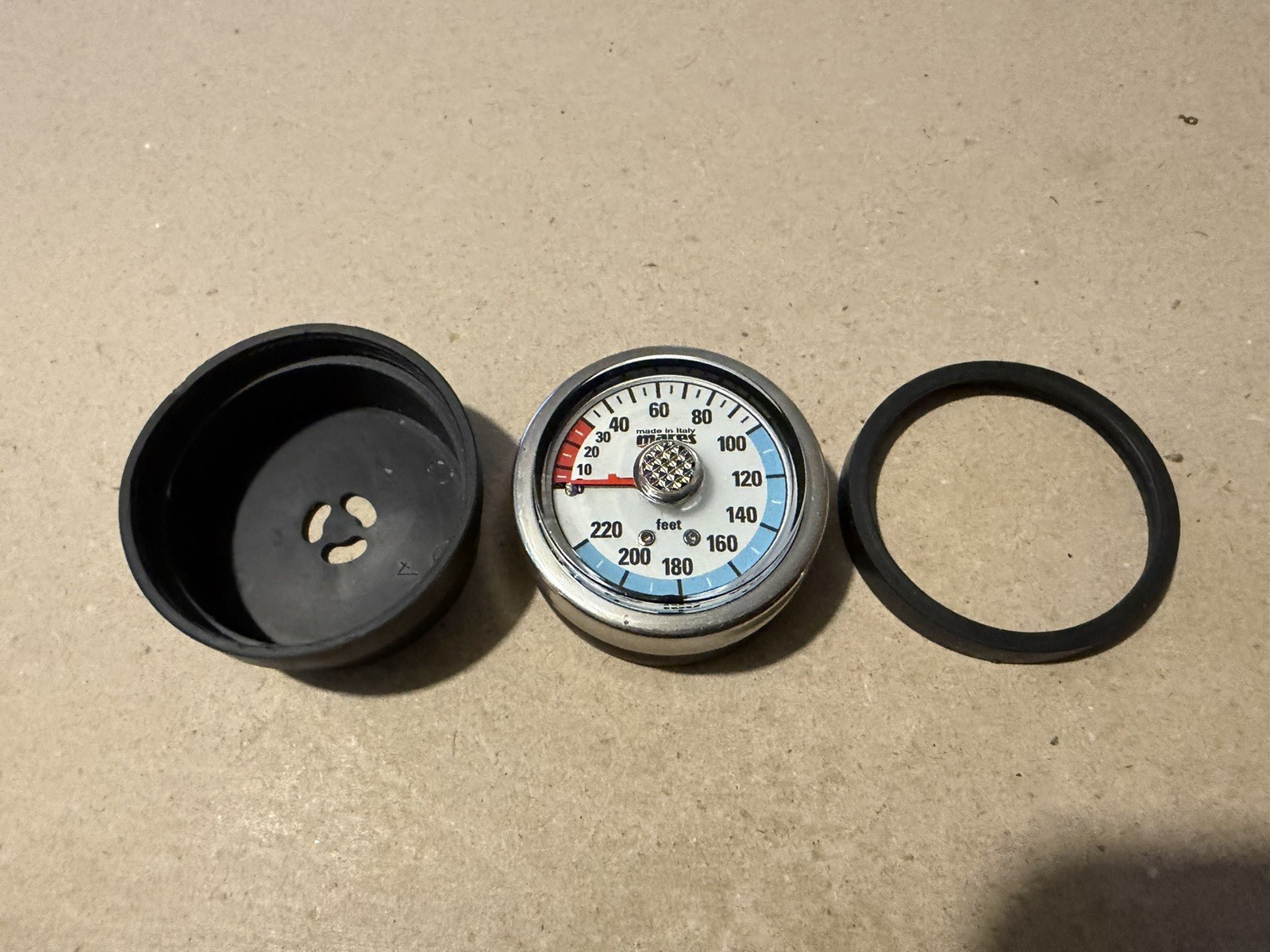 Mares Two Gauge Console Imperial Depth Pressure Scuba Diving Dive SPG (PSI/FEET)