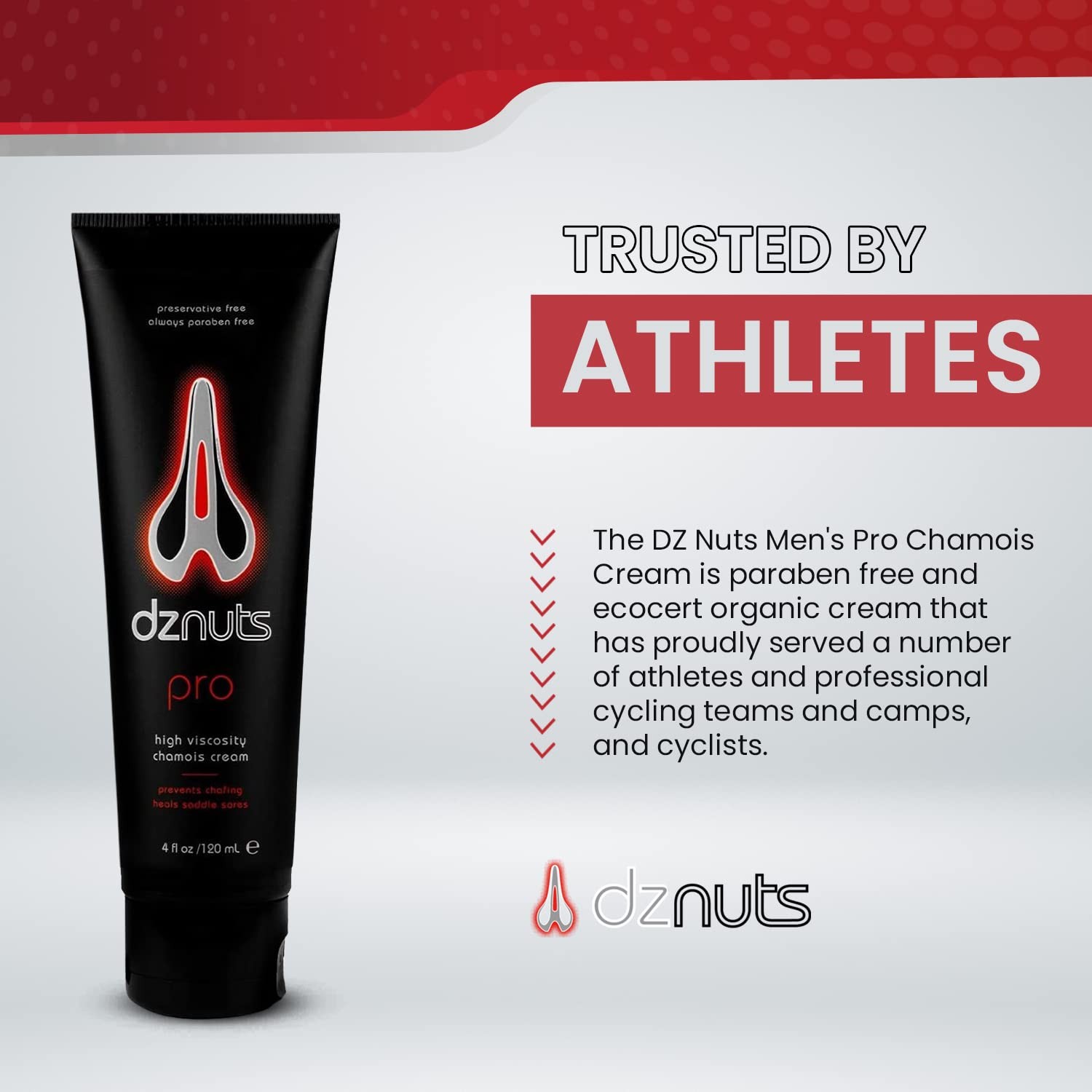 dznuts – Men’s Pro Chamois Cream – Anti-Chafing for 4 Fl Oz (Pack of 1)
