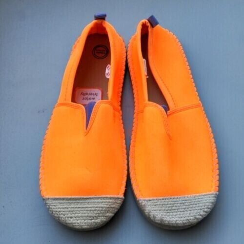 Wonder Nation Kids Water Friendly Slip-On Shoes Neon Orange & Purple Size 11-12
