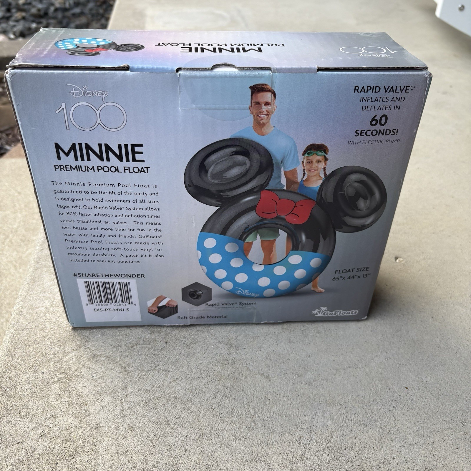 Pool Float Disney Minnie Mouse ages 6 + 44 inch 300 lbs capacity kids and adults