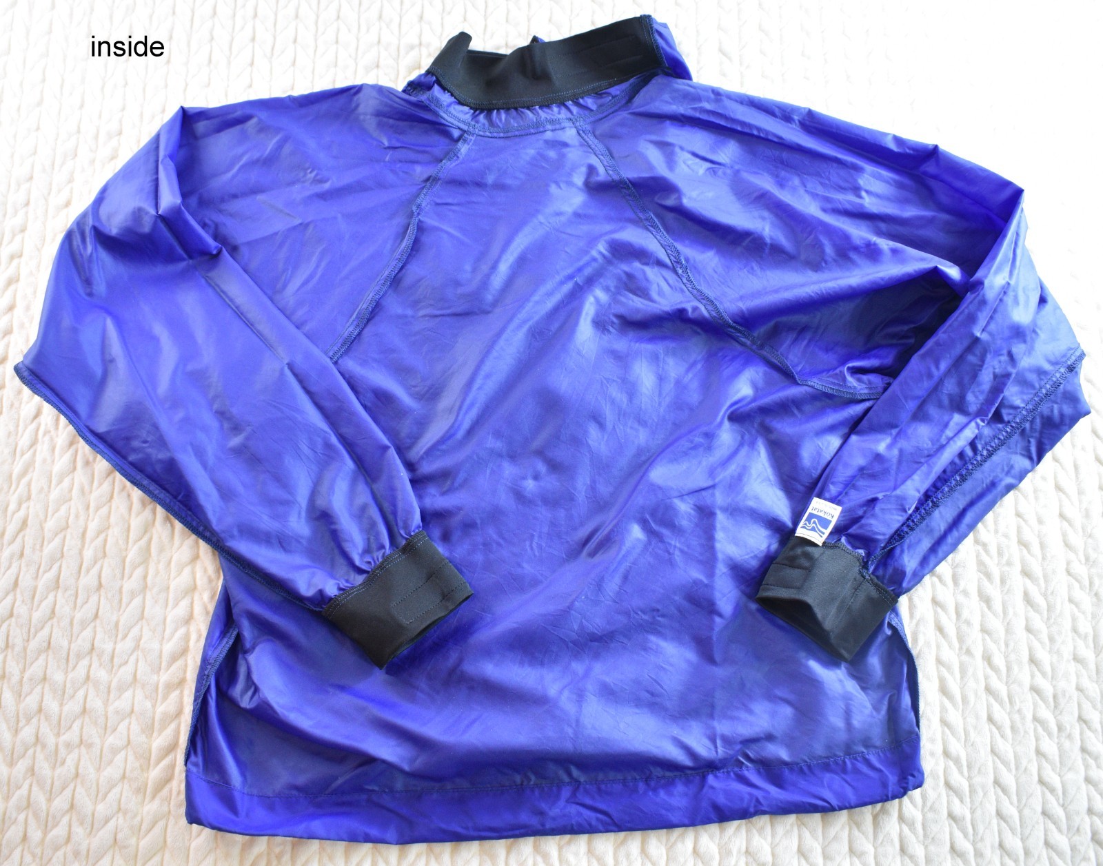 Kokatat Paddling Jacket Splash Top Dry Blue Kayak Canoe Pocket Pullover Women M