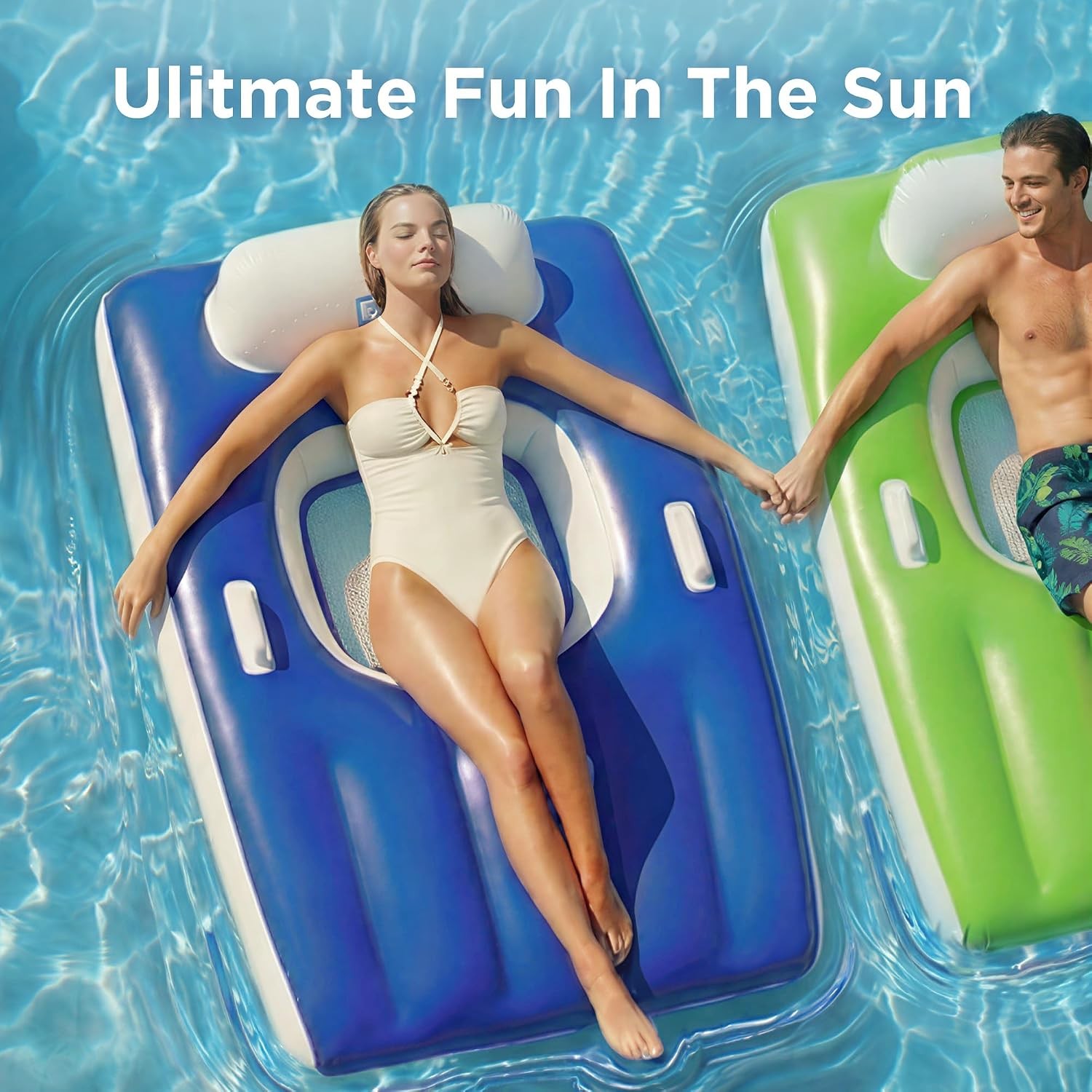 Inflatable Pool Lounge Floats Adult, Floating,Large Swimming Pool Sofa Floaties,