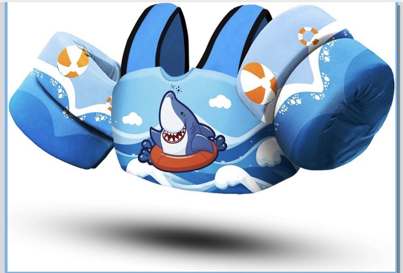 Chriffer*Kids Swim Vest Life Jacket* 30-55 Pounds* Boys|Girls*Shark2*NEW*