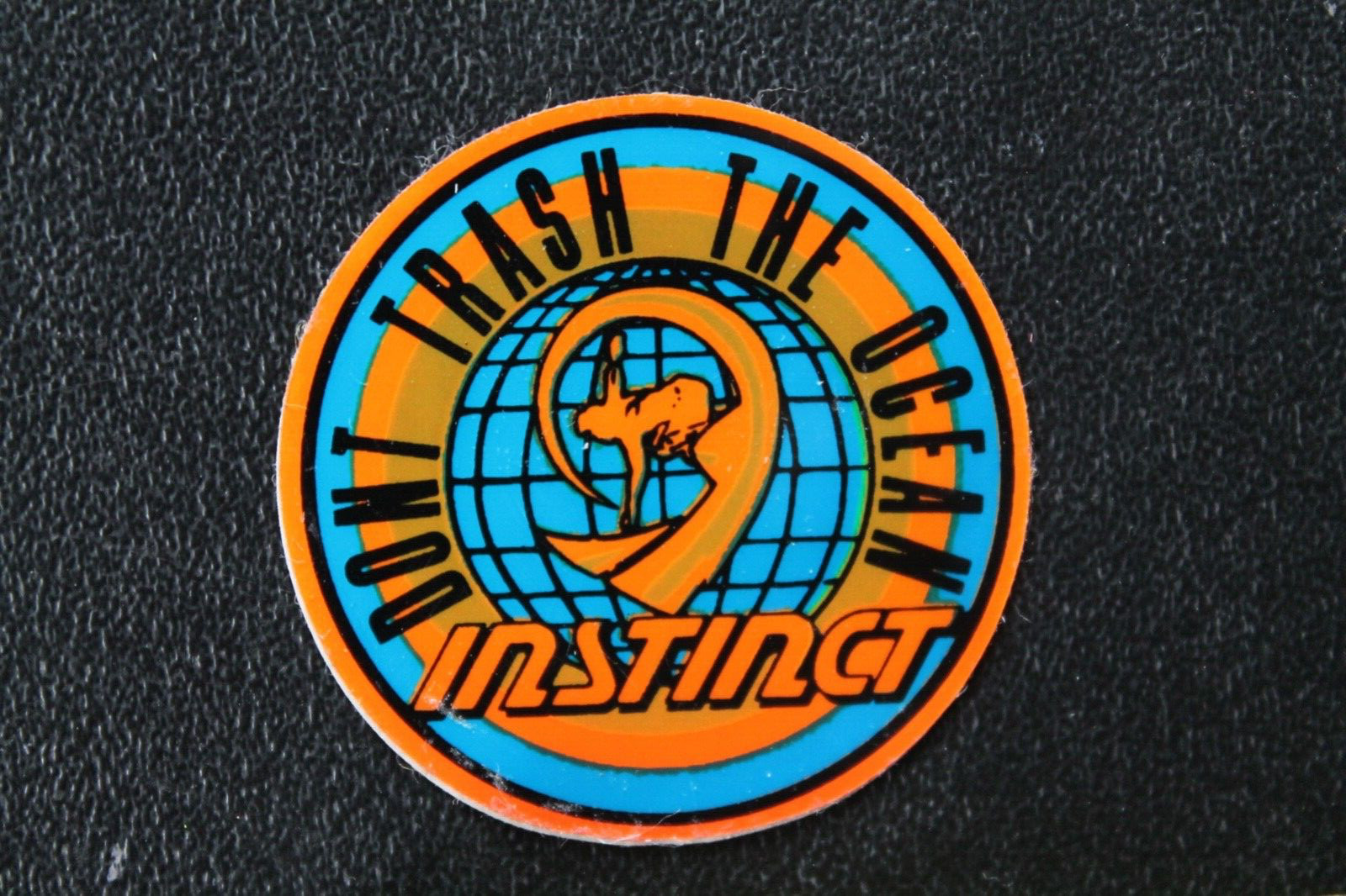 Instinct Surfboards Shaun Tomson Neon Orange Blue V45B Vintage Surfing STICKER