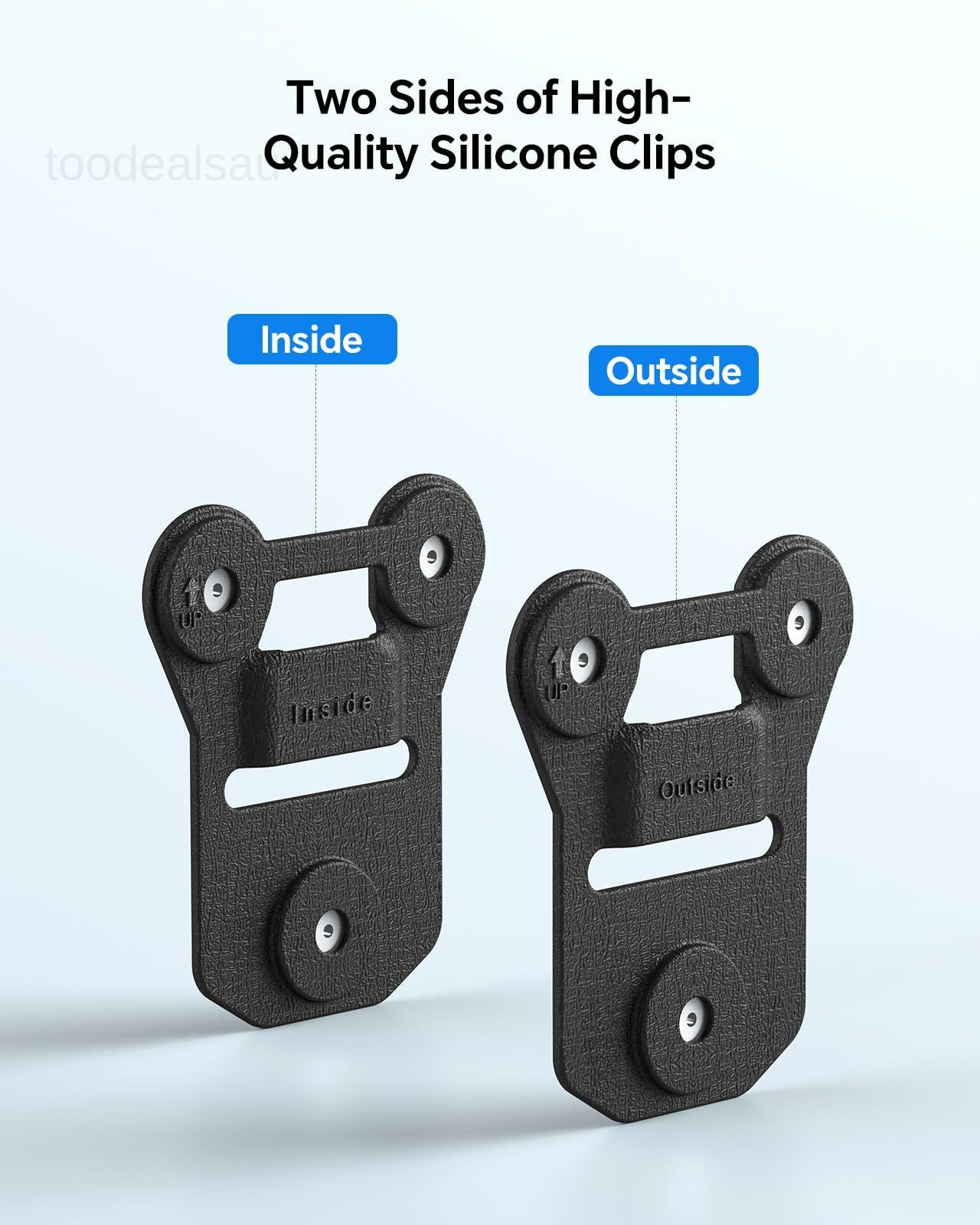 Body Camera Magnet Mount, 6pcs Magnets Style, one pair, Black