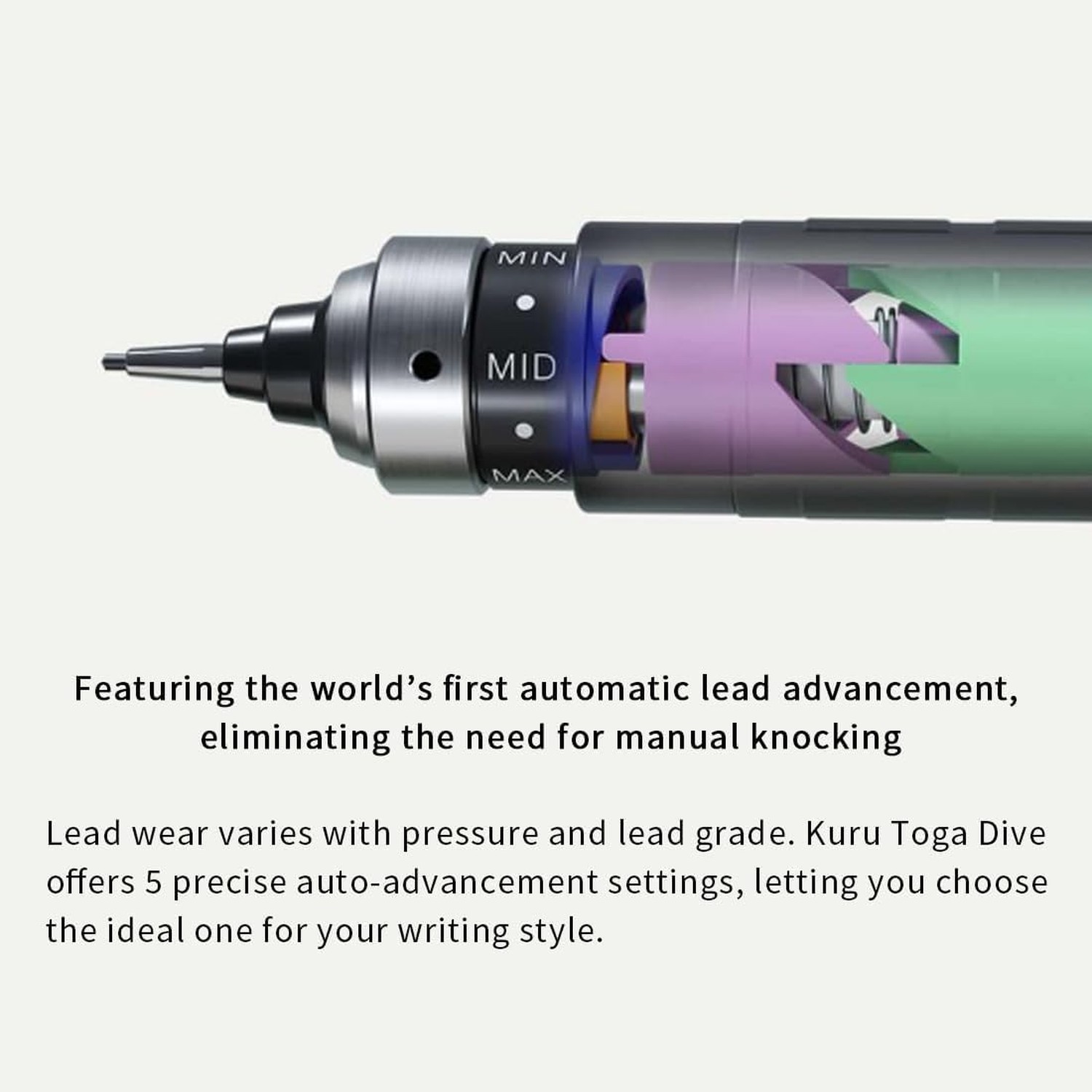 KURUTOGA Uni Kuru Toga Dive Mechanical Pencil High Performance Model Auto Lea…