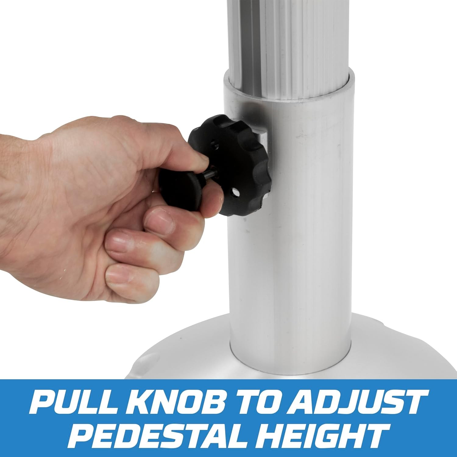 Wise 8WP21-374 Boat Seat Pedestal, Adjustable Height, Aluminum