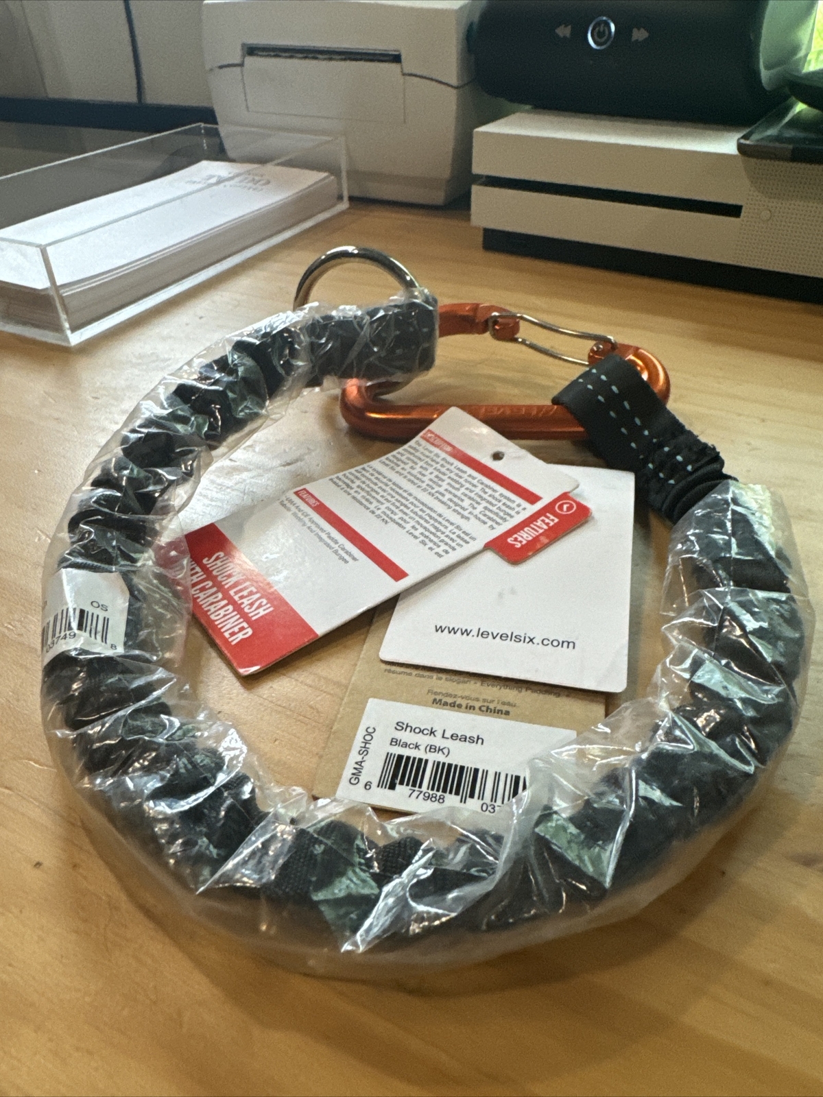 Level Six Shock Leash With Carabiner 100% Nylon