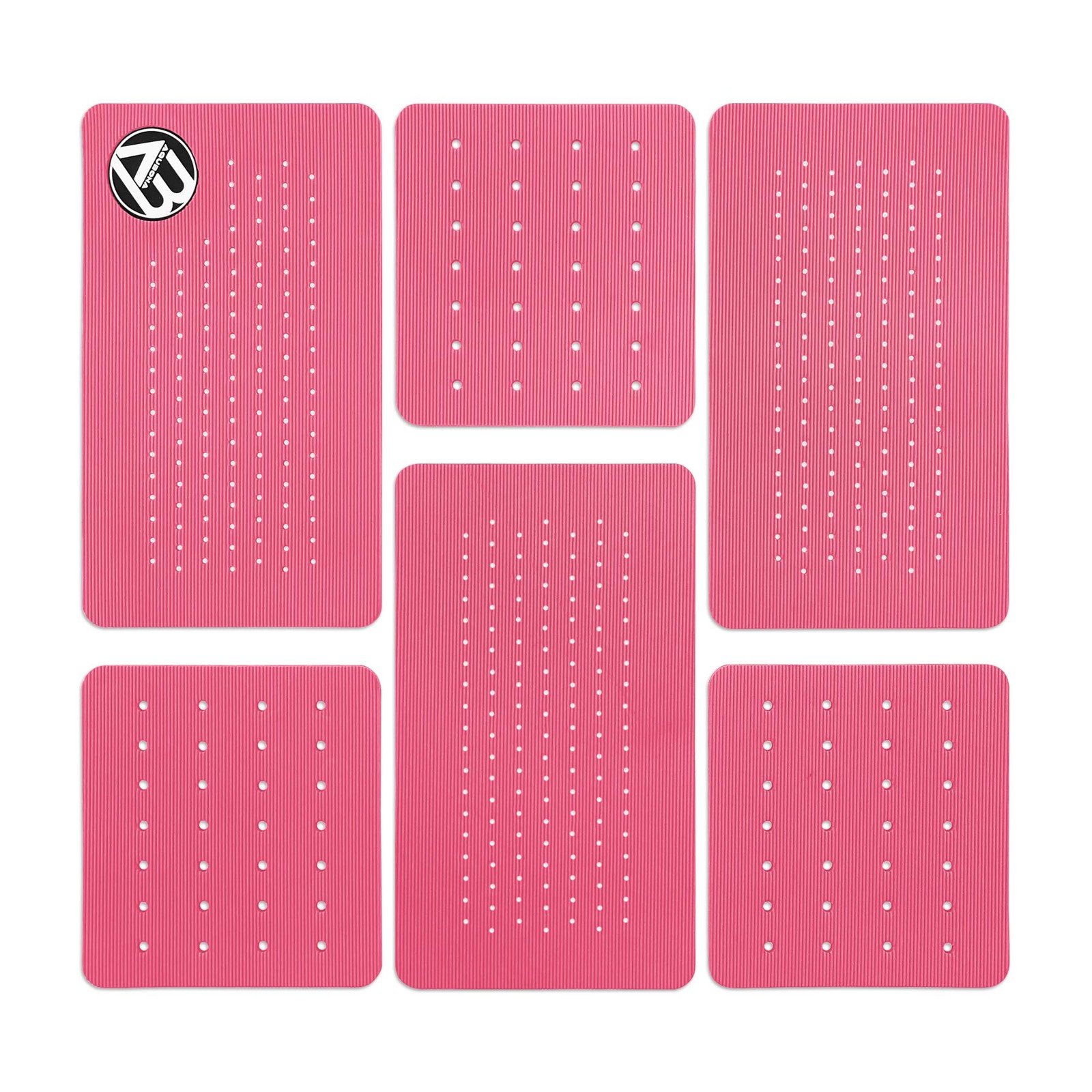 EVA Surfboard Traction Pad 3pcs/6pcs Stomp Pads for All Boards Black/Pink