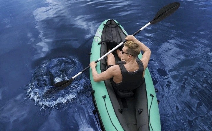 Hydro Force Inflatable Kayak Set | Includes Seat, Paddle, Hand Pump, Storage Car