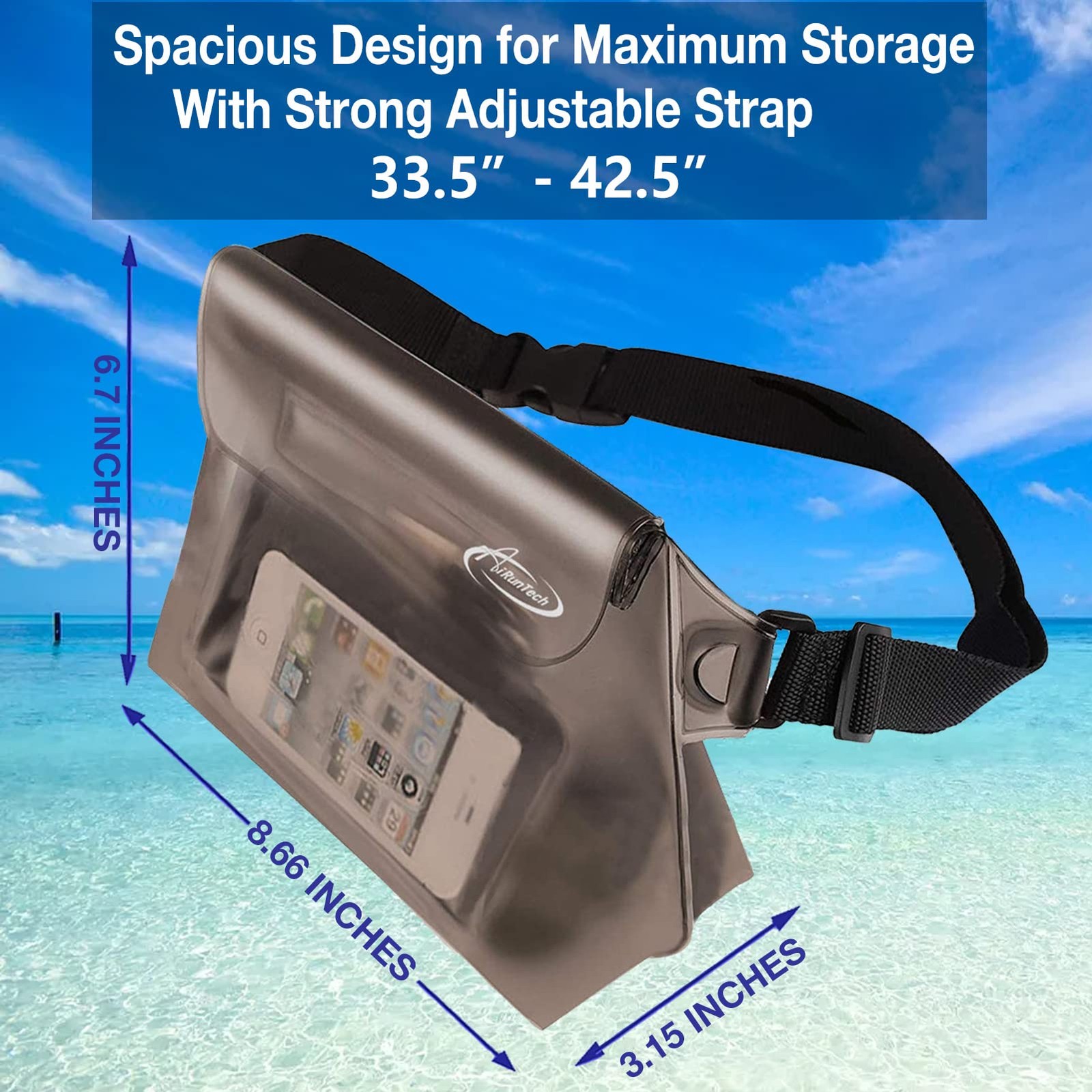 Waterproof Pouch With Waist Strap 2 Pack | Adjustable Waterproof Dry Fanny Bag