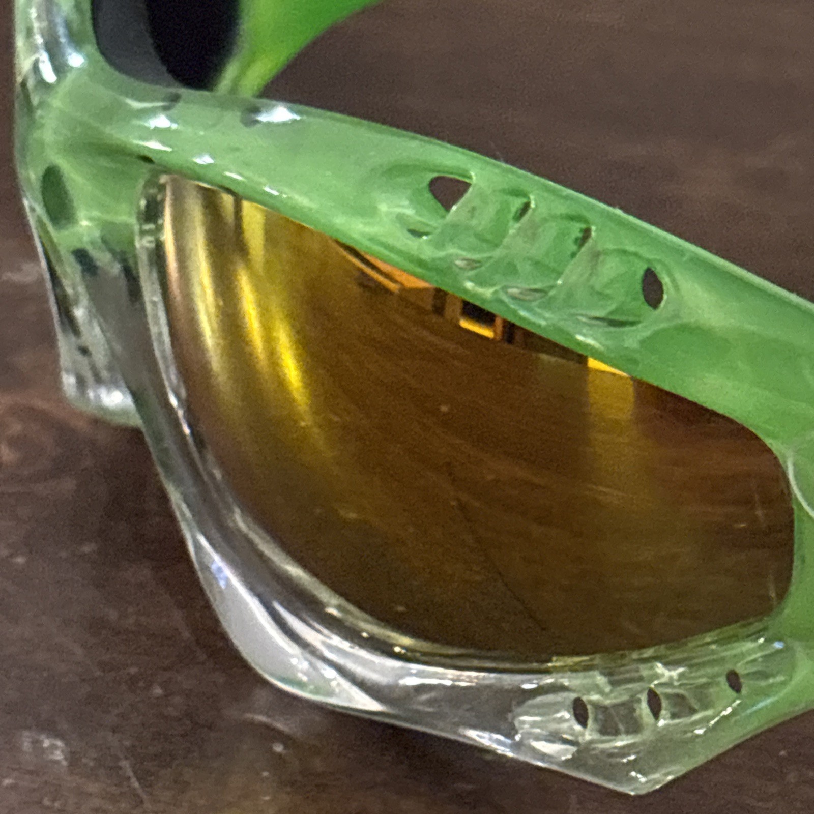 Pro Goggles Green Fade Frame/Revo Lens Sunglasses PWC Jetski With Case