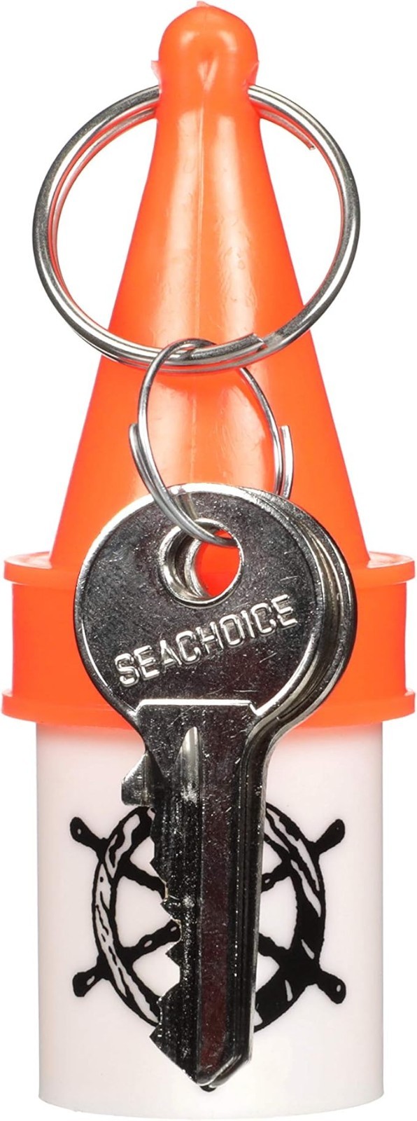 Attwood Floating Key Buoy With Key Ring Durable Water Resistant Orange Top