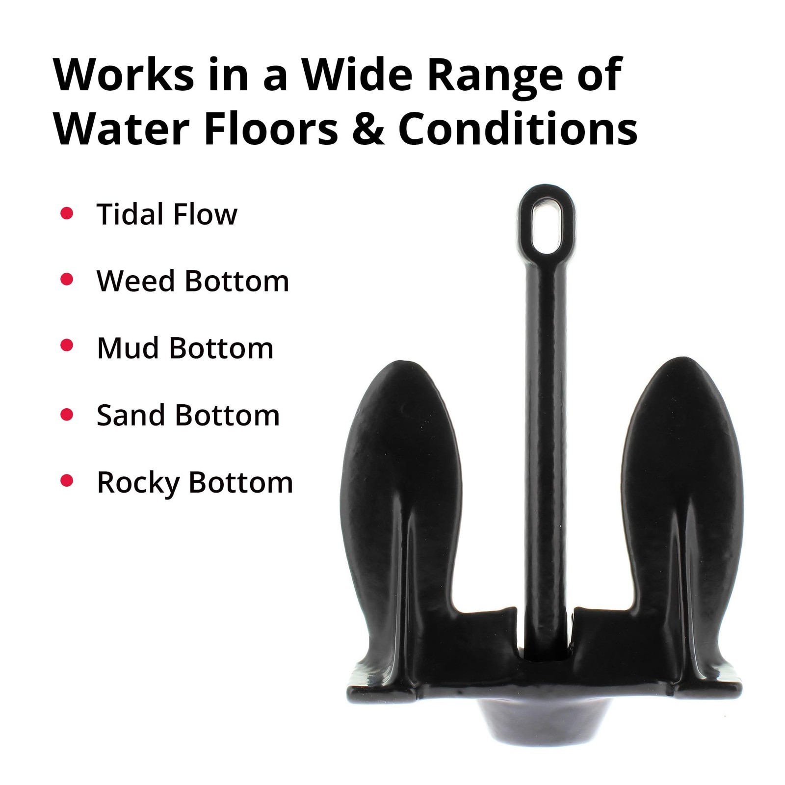 SeaSense Navy Boat Anchor – Ideal for a Small Boats, Pontoons, Fishing Vessel…