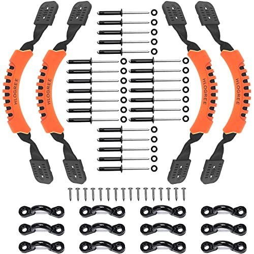 Kayak Carry Handles 2/4 Pack – Replacement Handles with Rivets for Sit-On-Top Ka
