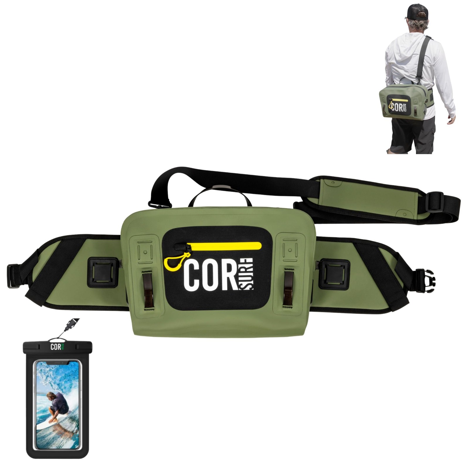 Waterproof Hip Pack | 8L Submersible Lumbar Fishing Waist Pack with Airtight …