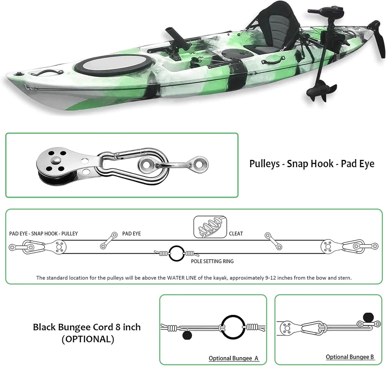Kayak Anchor Trolley Kit Anchor Wizard Kayak Leverlock Anchor Trolley,Anchor Sys