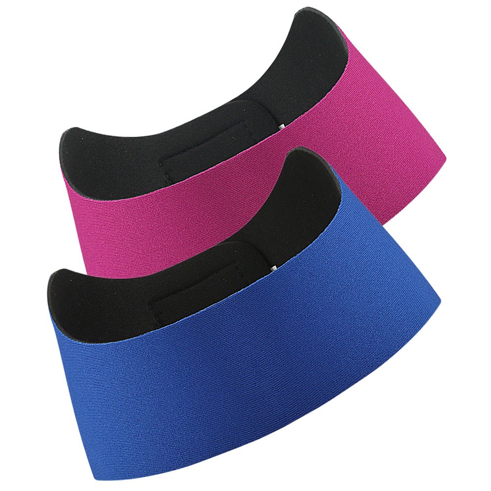 2Pcs Reusable Swim Ear Headbands with Hook and Loop for Bathing and Swimming