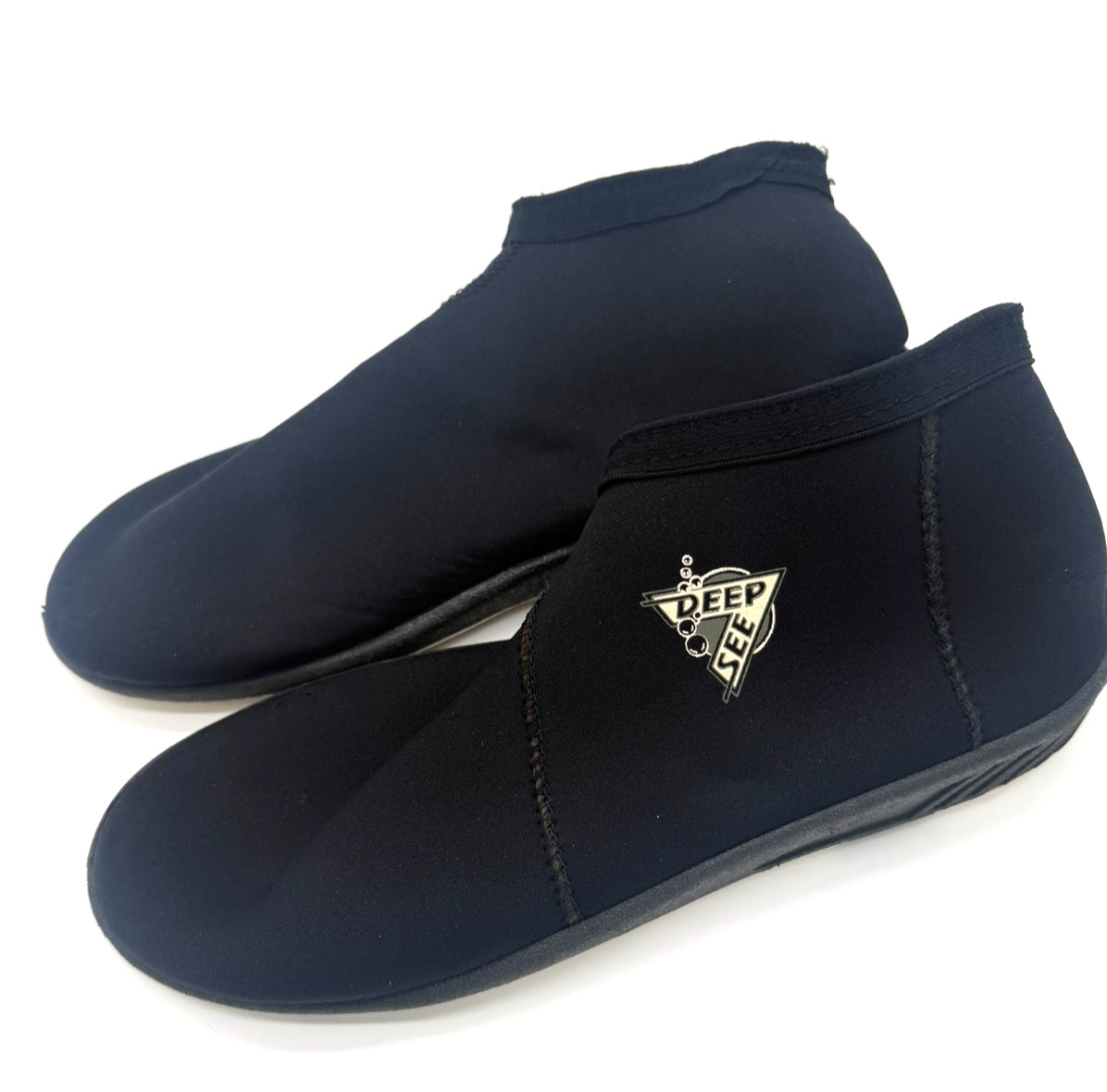 Deep See Neoprene Scuba Dive Boots Water Shoes Low Top Slip On Black Size 9