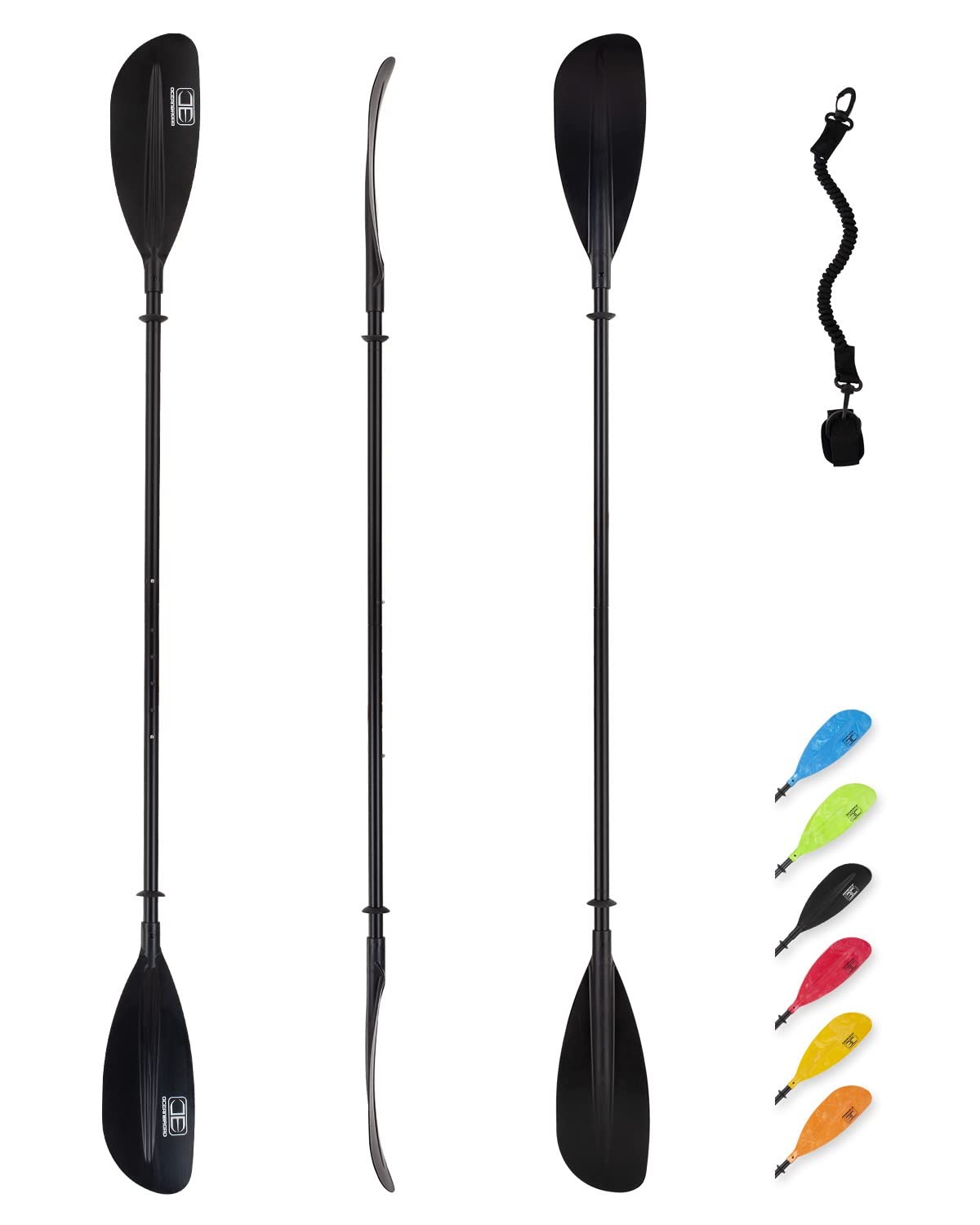Adjustable Kayak Paddle 86in/220cm to 94in/240cm with Paddle Leash 1 Paddle