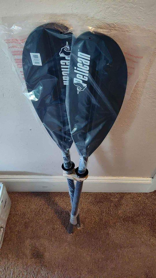 New Pelican Aluminum Kayak Paddle Black 87inch TOUGH AND LIGHTWEIGHT
