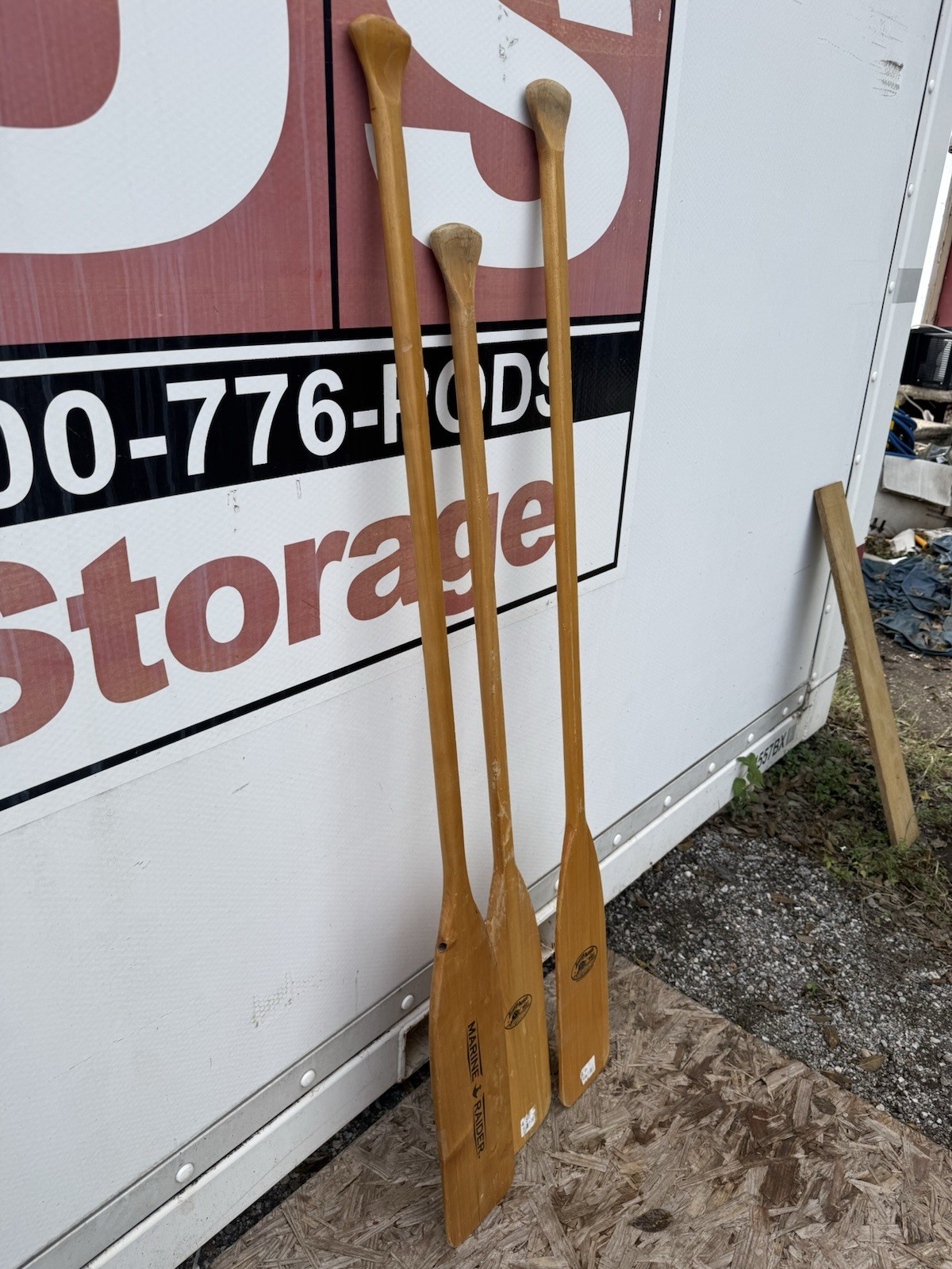 Beaver Brand Paddles and Oars 59” 52 1/2” Wooden Paddle Marine Raider 3 Oars