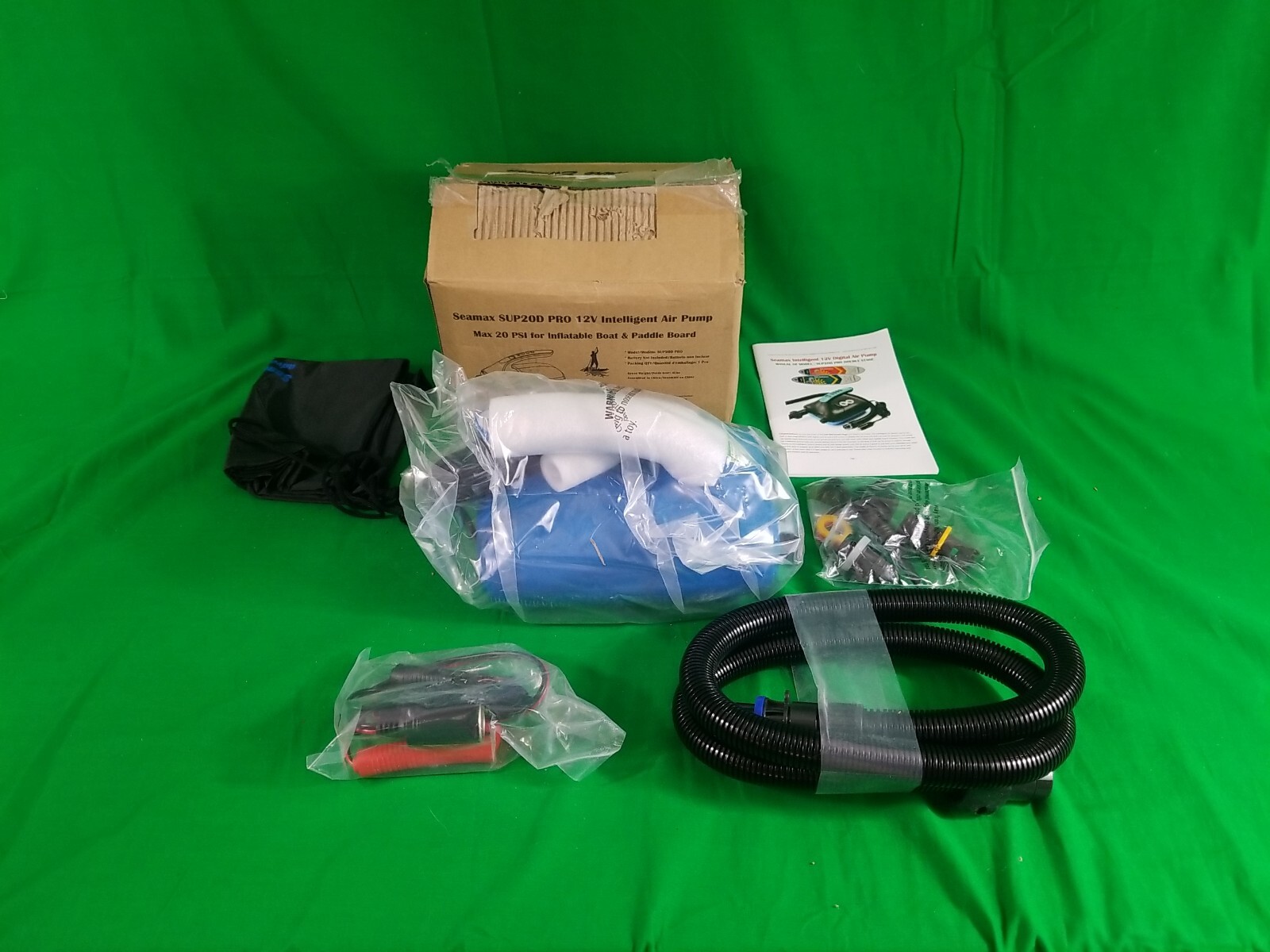 Seamax SUP20S Pro 12V Intelligent Air Pump – New Open Box.